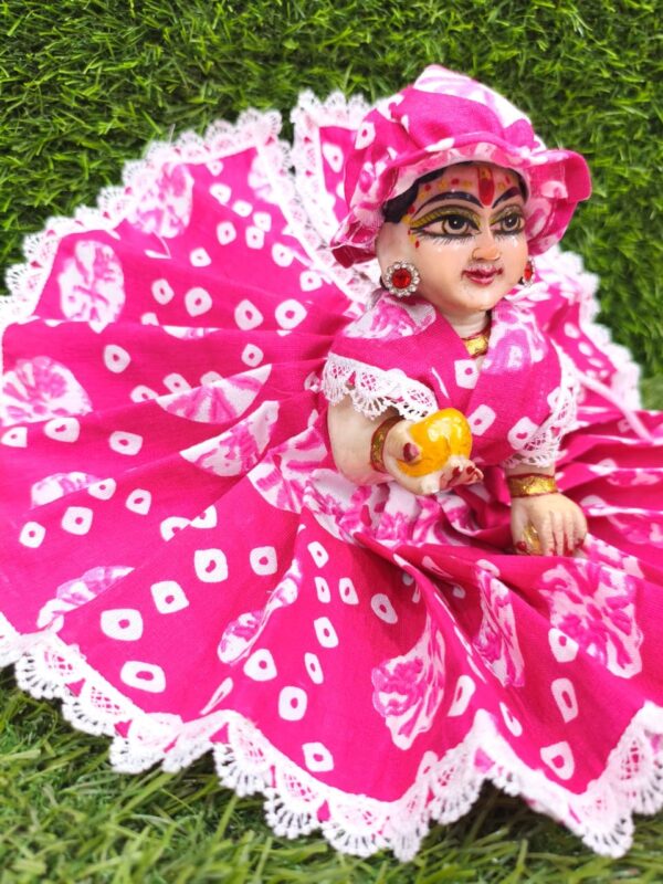 Hoil Special laddu gopal ji, Krishna / Bal Krishna Cotton Dress with Tupi idol size(0 -12)