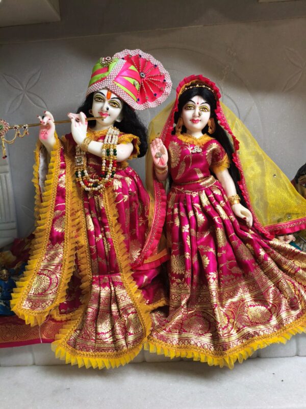janmasthami special radha krishna beautiful dress and dhoti set combo,available in sizes(7"-24")