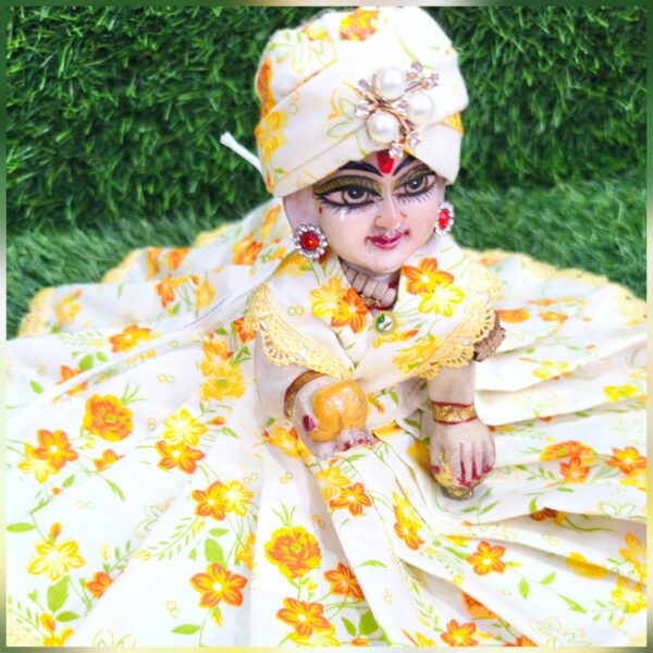 janmasthami special laddu gopal ji,krishna/bal krishna cotton dress with pagdi idol size(0-10)