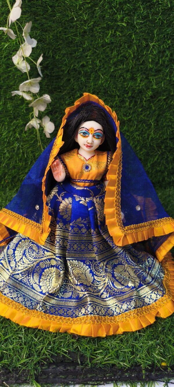 janmasthami special radharani dress or laxmi/saraswati/matarani dress benarasi lahanga blouse with dupatta idol size(7"-24")