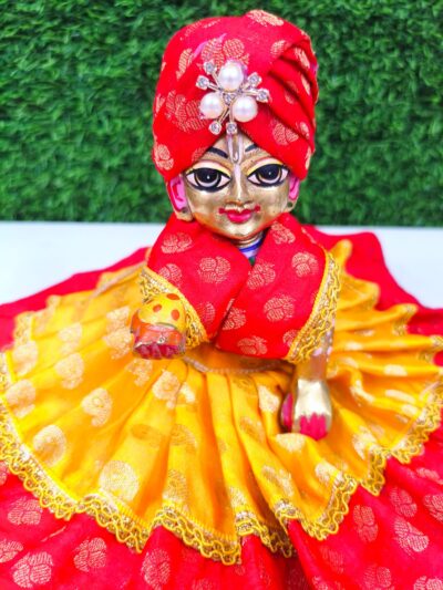 janmasthami special laddu gopal ji, krishna/bal krishna dress with pegdi size idol(0-10)